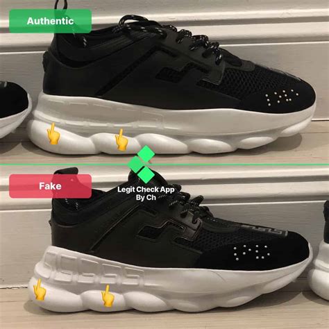 fake versace chain reaction vs real|versace chain reaction shoes price.